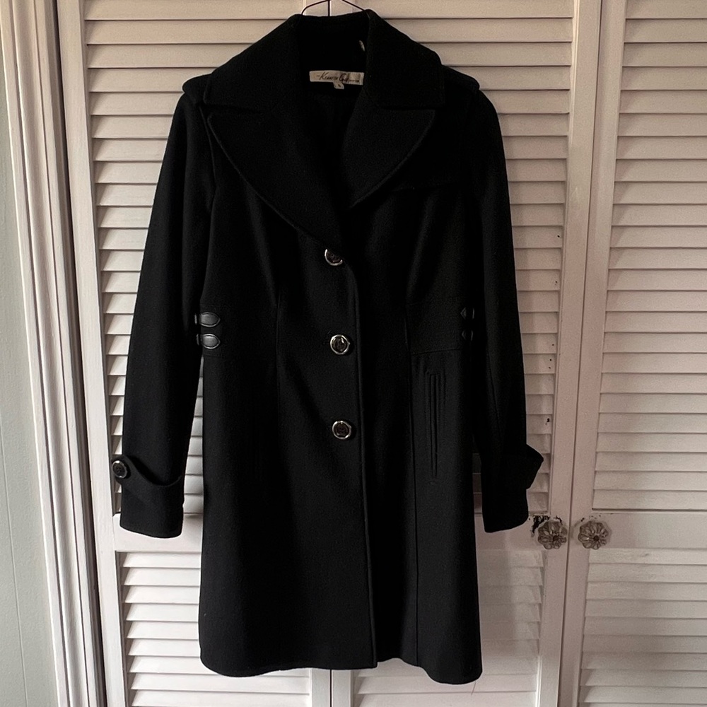 Kenneth Cole New York Black Pea Coat